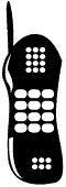 Black cordless phone